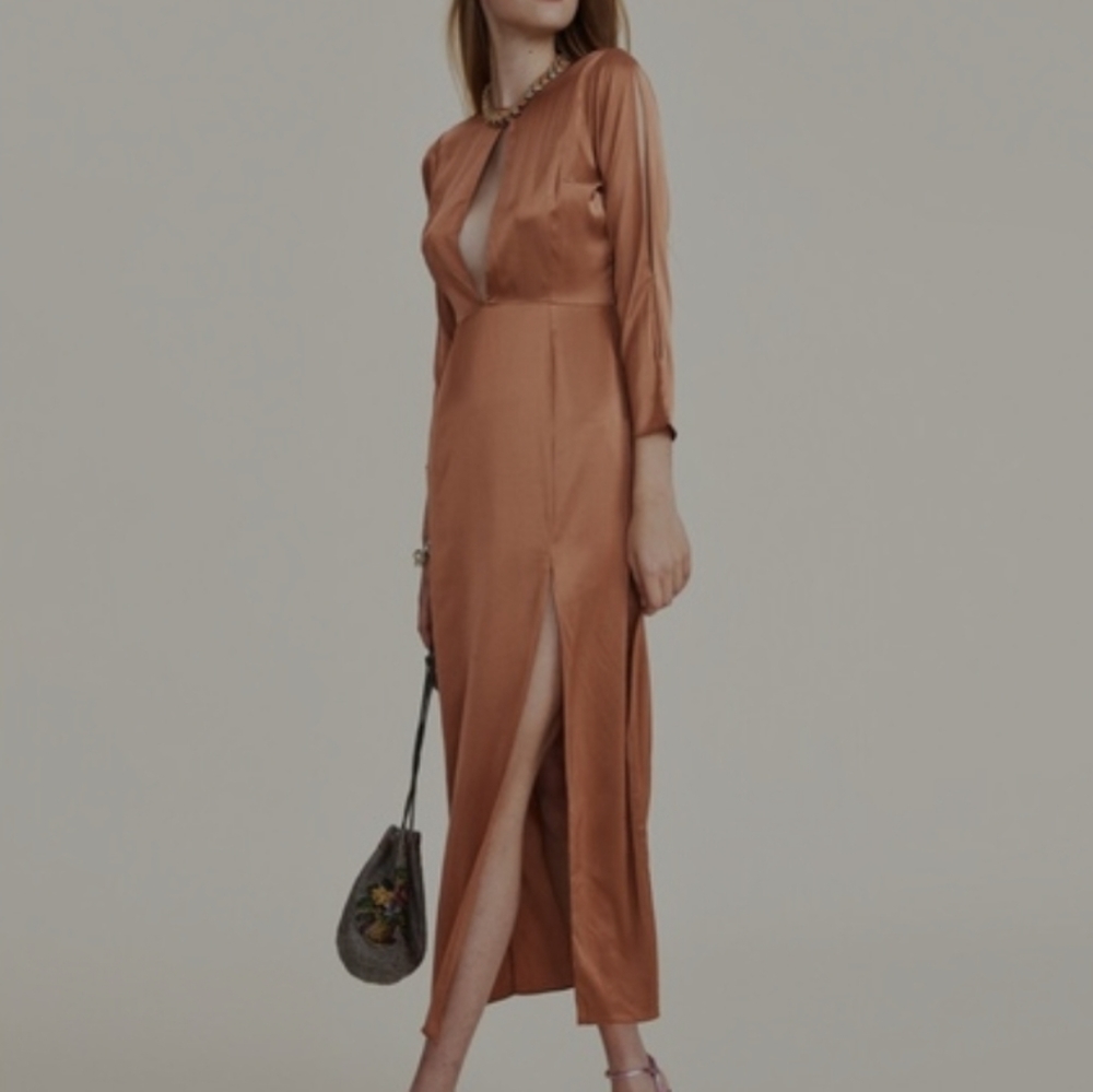 LAP maxi cut out cropper maxi dress